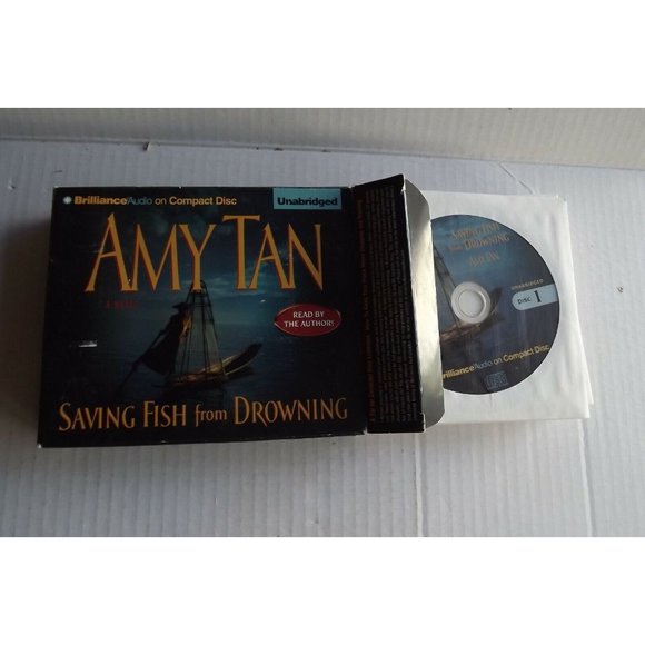 SAVING FISH FROM DROWNING by Amy Tan AUDIO,CD, Unabridged - Picture 3 of 3